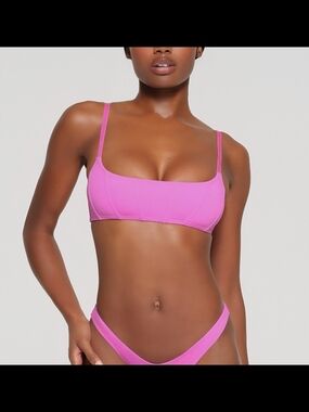 SKIMS Swim Corset Neon Pink Orchid Scoop Neck - Size XS & Size S